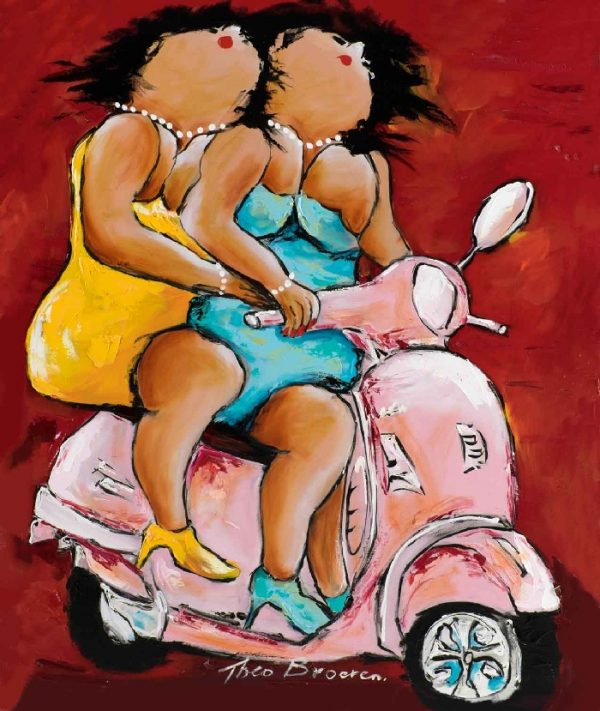 Dikke Dames Paintings by Theo Broeren @ Casa de los Sentidos - Javea - Spain - Scooter babes